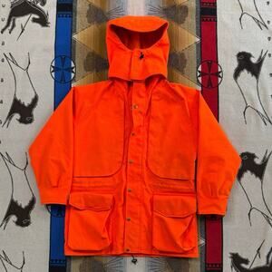 VTG LL Bean Gore-Tex Hunting Jacket Blaze Orange Men’s Large USA Hood
